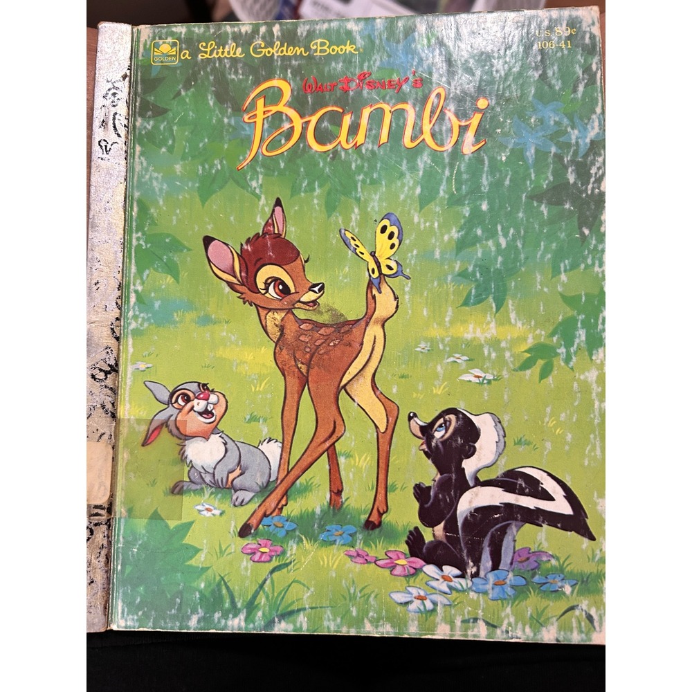 Walt Disney Bambi Little Golden Book 1984 Vintage Hardcover 106-41 Felix Salten